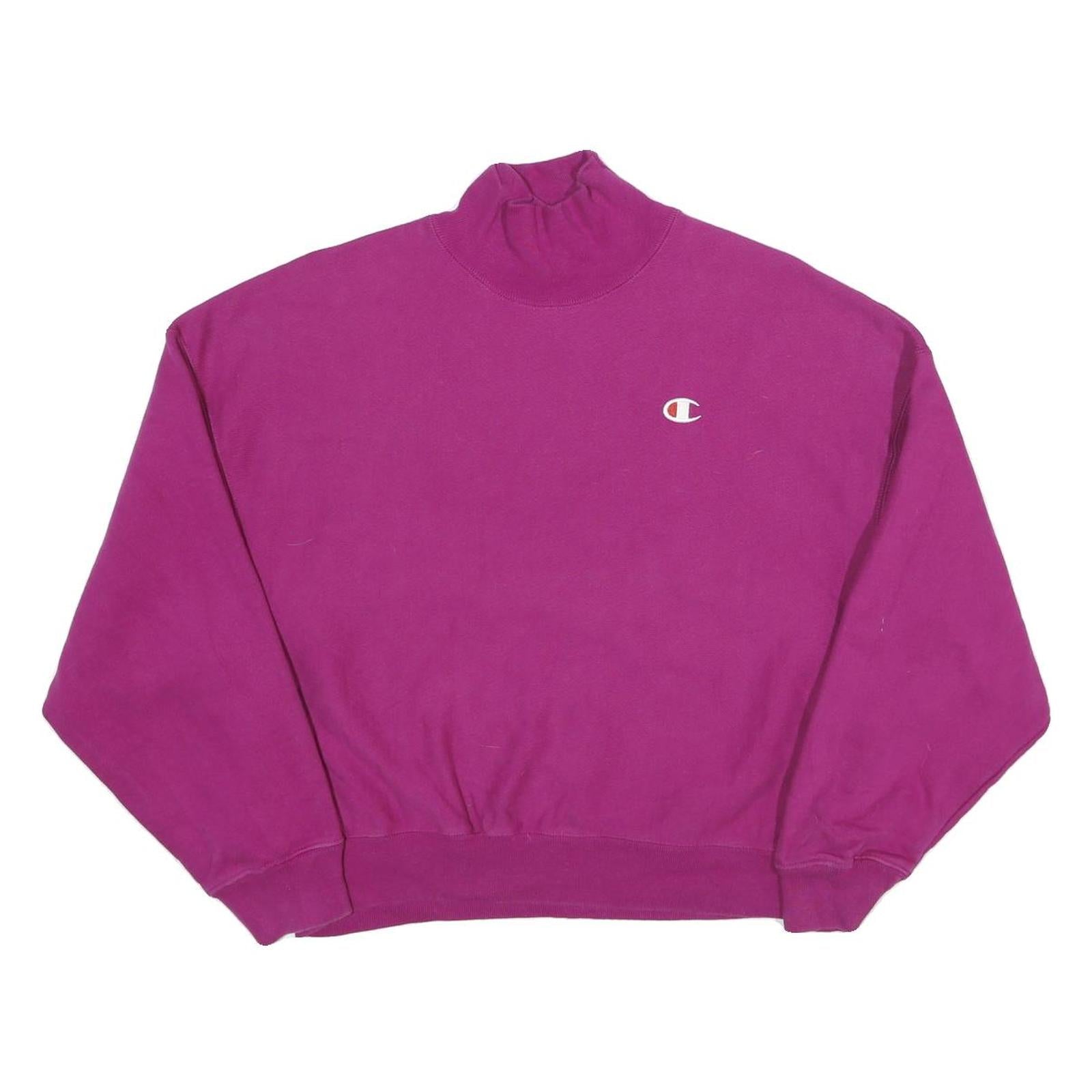 CHAMPION Womens Purple Sweatshirt Crew Neck M Cotton Blend Casual Pullover