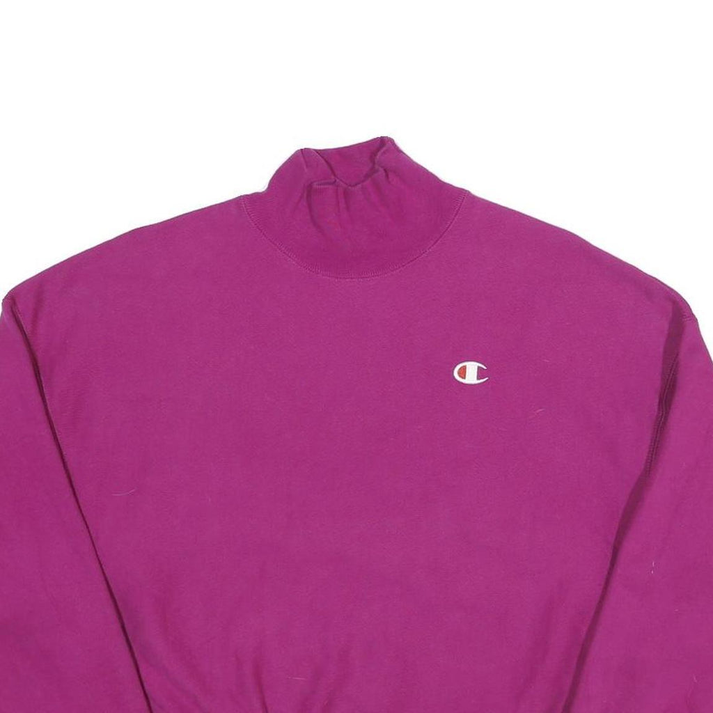CHAMPION Womens Purple Sweatshirt Crew Neck M Cotton Blend Casual Pullover