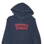 LEVI'S Mens Blue Hoodie M Cotton Blend Pullover Classic Logo Sweatshirt