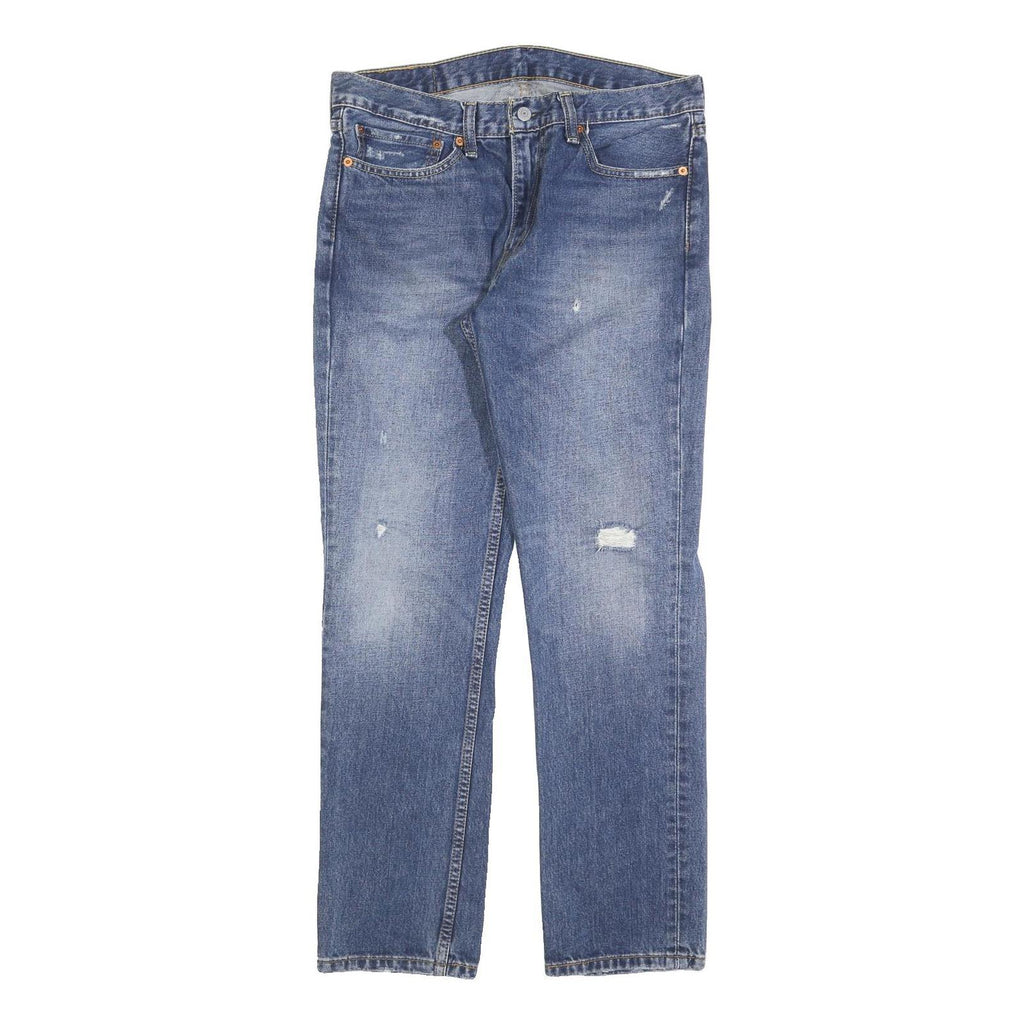 LEVI'S 511 Slim Mens Jeans Blue Slim Straight Denim Medium W34 L32 Slim Fit Zip
