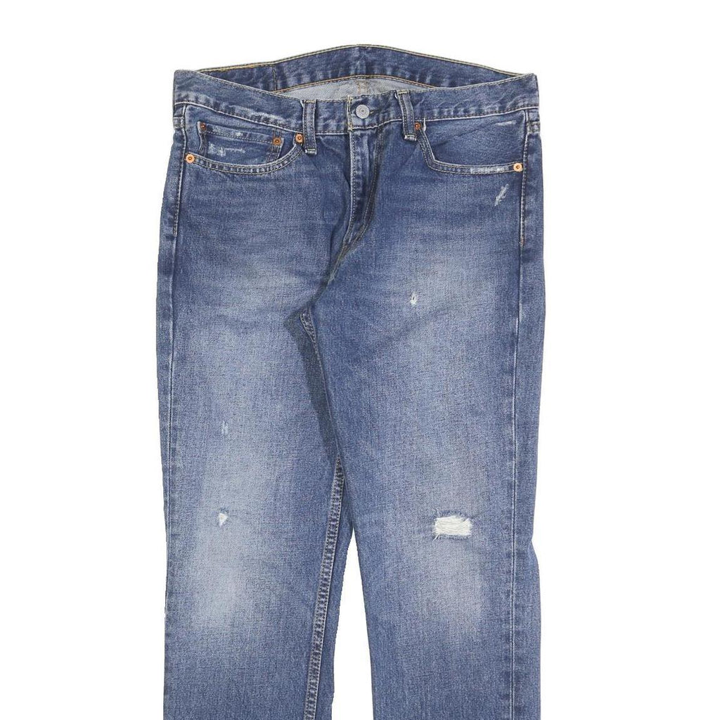 LEVI'S 511 Slim Mens Jeans Blue Slim Straight Denim Medium W34 L32 Slim Fit Zip