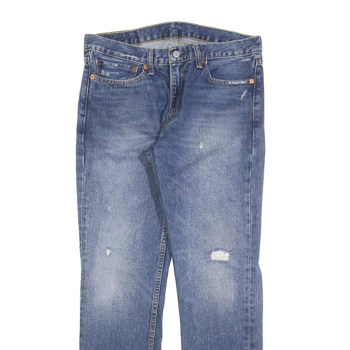 LEVI'S 511 Slim Mens Jeans Blue Slim Straight Denim Medium W34 L32 Slim Fit Zip