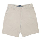 NAUTICA Womens Shorts Beige Casual Plain L W34 Cotton Blend Classic Fit