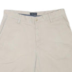 NAUTICA Womens Shorts Beige Casual Plain L W34 Cotton Blend Classic Fit