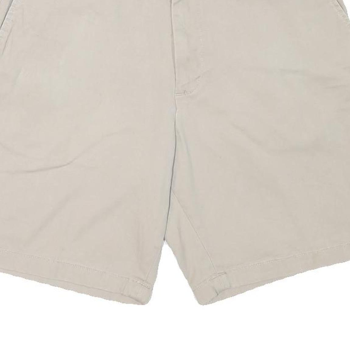 NAUTICA Womens Shorts Beige Casual Plain L W34 Cotton Blend Classic Fit