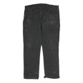 DICKIES Mens Cotton Black Slim Straight Trousers W37 L28 Workwear Zip Closure