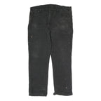 DICKIES Mens Cotton Black Slim Straight Trousers W37 L28 Workwear Zip Closure