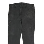 DICKIES Mens Cotton Black Slim Straight Trousers W37 L28 Workwear Zip Closure