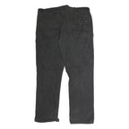 DICKIES Mens Cotton Black Slim Straight Trousers W37 L28 Workwear Zip Closure