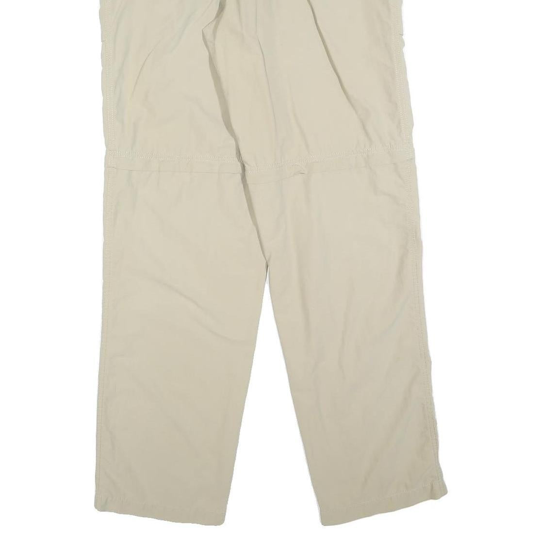 CAMEL Womens Beige Regular Fit Zip Closure Trousers W32 L34 Casual Lightweight