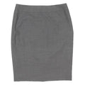 TED BAKER Womens Grey Pencil Knee Length Polyester Blend Skirt M Button Detail