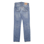 LEVI'S 511 SLIM Mens Jeans Blue Slim Straight Denim Medium W31 L34 Zip Casual