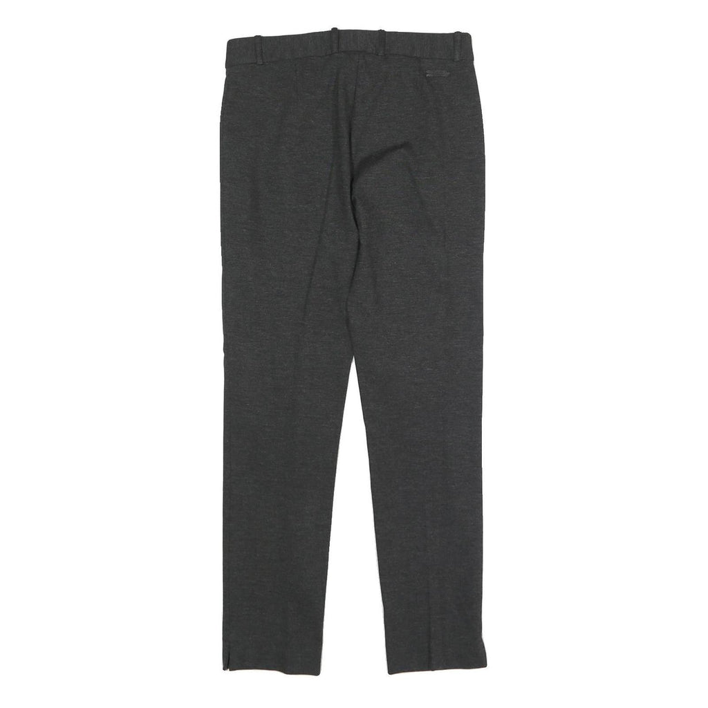 POLO RALPH LAUREN Womens Polyester Blend Grey Slim Trousers W27 L27 Zip Casual