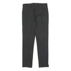 POLO RALPH LAUREN Womens Polyester Blend Grey Slim Trousers W27 L27 Zip Casual