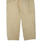 DICKIES Mens Cotton Blend Beige Regular Fit Straight Leg Trousers W34 L28