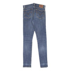 LEVI'S Selvedge Womens Blue Slim Skinny Denim Medium W25 L29 Stretch Zip Jeans