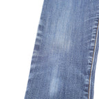 LEVI'S Selvedge Womens Blue Slim Skinny Denim Medium W25 L29 Stretch Zip Jeans