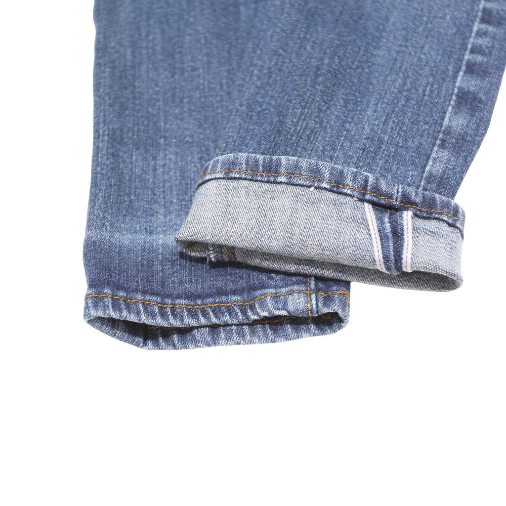 LEVI'S Selvedge Womens Blue Slim Skinny Denim Medium W25 L29 Stretch Zip Jeans