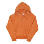 CHAMPION REVERSE WEAVE Womens Orange Pullover Hoodie S Cotton Blend Casual