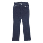 LEVI'S Womens Dark Blue Regular Straight Denim Jeans W30 L32 Zip Closure