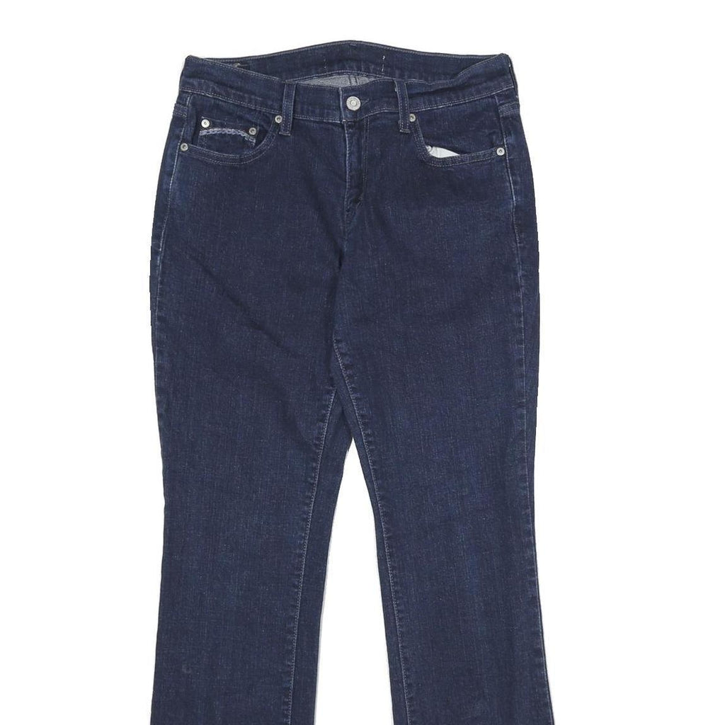 LEVI'S Womens Dark Blue Regular Straight Denim Jeans W30 L32 Zip Closure