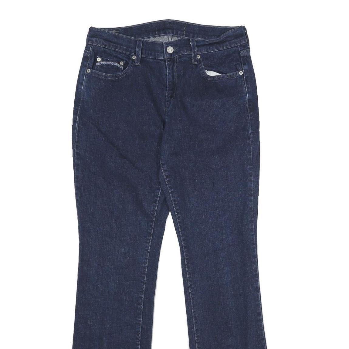 LEVI'S Womens Dark Blue Regular Straight Denim Jeans W30 L32 Zip Closure