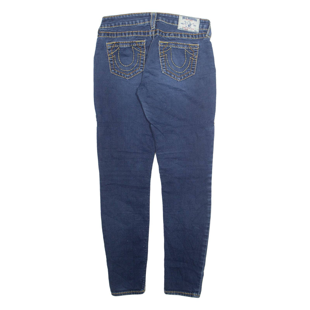 TRUE RELIGION Womens Jeans Blue Regular Tapered Stone Wash W28 L27