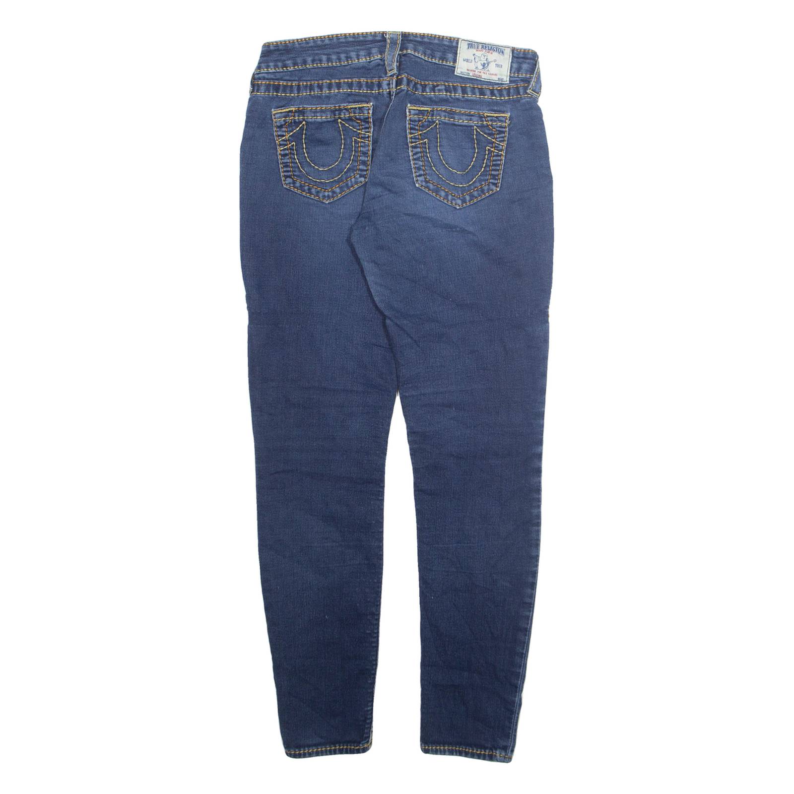 TRUE RELIGION Womens Jeans Blue Regular Tapered Stone Wash W28 L27