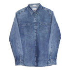 HILFIGER DENIM Mens Blue Denim Shirt M Cotton Casual Button Down Pockets