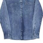 HILFIGER DENIM Mens Blue Denim Shirt M Cotton Casual Button Down Pockets