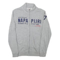 NAPAPIJRI Mens Grey Zip Jacket XXS Cotton Blend Casual Logo National Parks