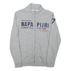 NAPAPIJRI Mens Grey Zip Jacket XXS Cotton Blend Casual Logo National Parks