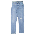 LEVI'S 501S Jeans Distressed Womens Blue Skinny Straight Stone Wash W25 L30