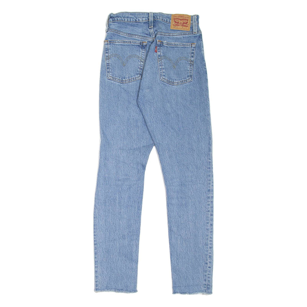 LEVI'S 501S Jeans Distressed Womens Blue Skinny Straight Stone Wash W25 L30