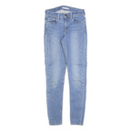LEVI'S 710 Womens Slim Blue Denim Medium Wash Jeans W25 L30 Stretch Slim Fit