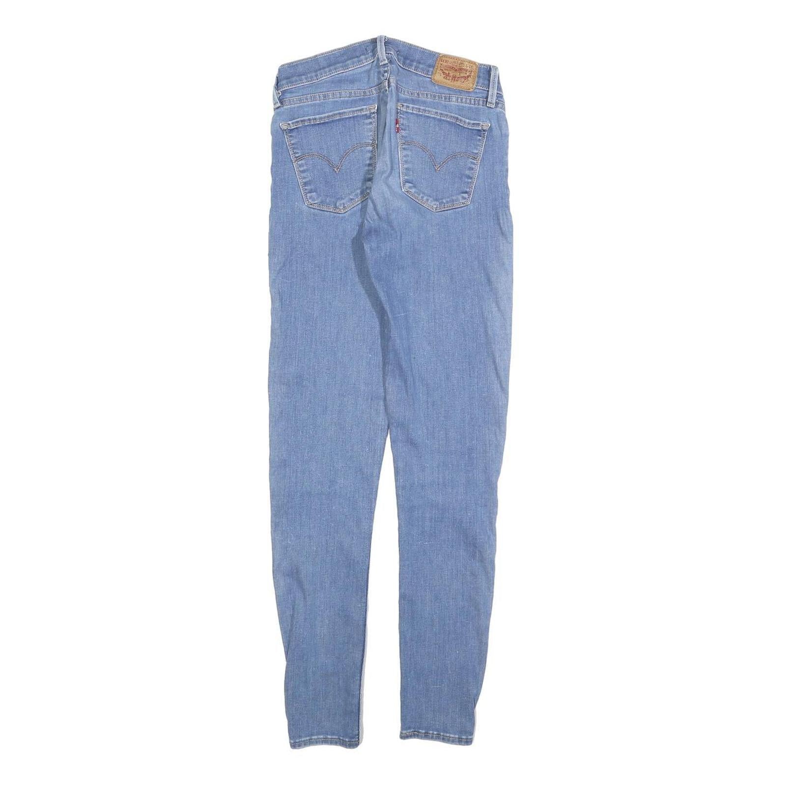 LEVI'S 710 Womens Slim Blue Denim Medium Wash Jeans W25 L30 Stretch Slim Fit