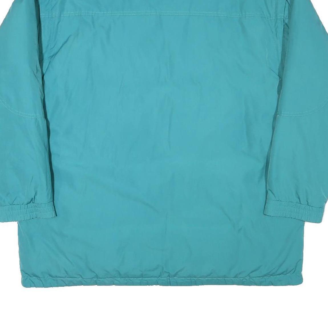 Mens Teal Zip Up Jacket XL Polyester Blend Plain Pocketed Casual Outerwear