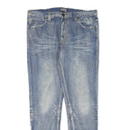 DICKIES Mens Regular Fit Blue Denim Jeans W36 L32 Casual Cotton Blend Zip