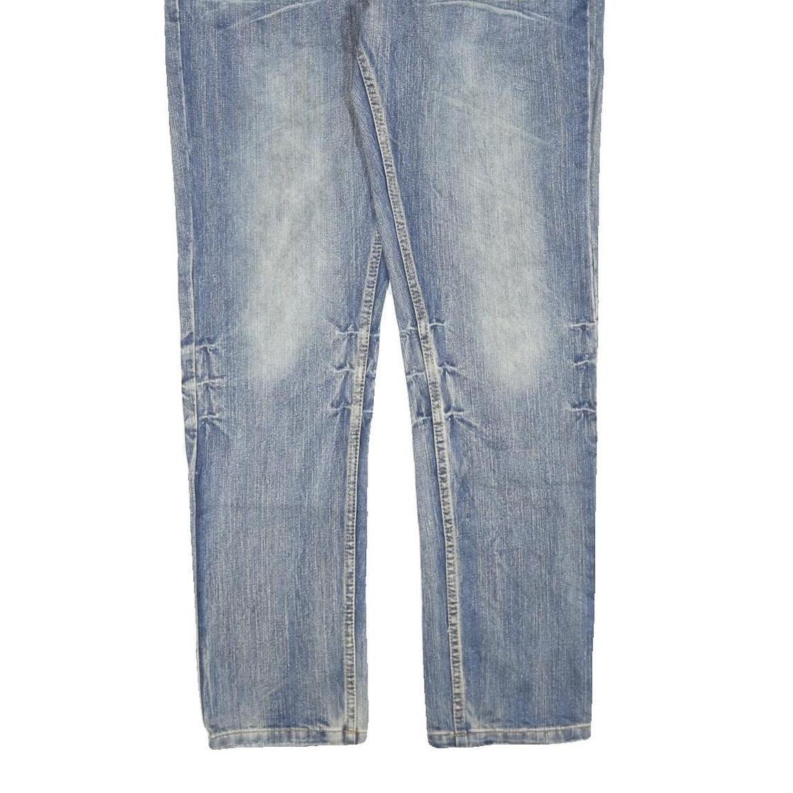 DICKIES Mens Regular Fit Blue Denim Jeans W36 L32 Casual Cotton Blend Zip