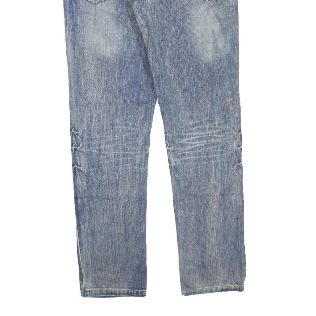 DICKIES Mens Regular Fit Blue Denim Jeans W36 L32 Casual Cotton Blend Zip