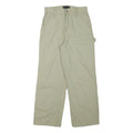 ASOS Womens Cotton Blend Beige Relaxed Straight Trousers W26 L26 Casual Utility