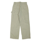 ASOS Womens Cotton Blend Beige Relaxed Straight Trousers W26 L26 Casual Utility