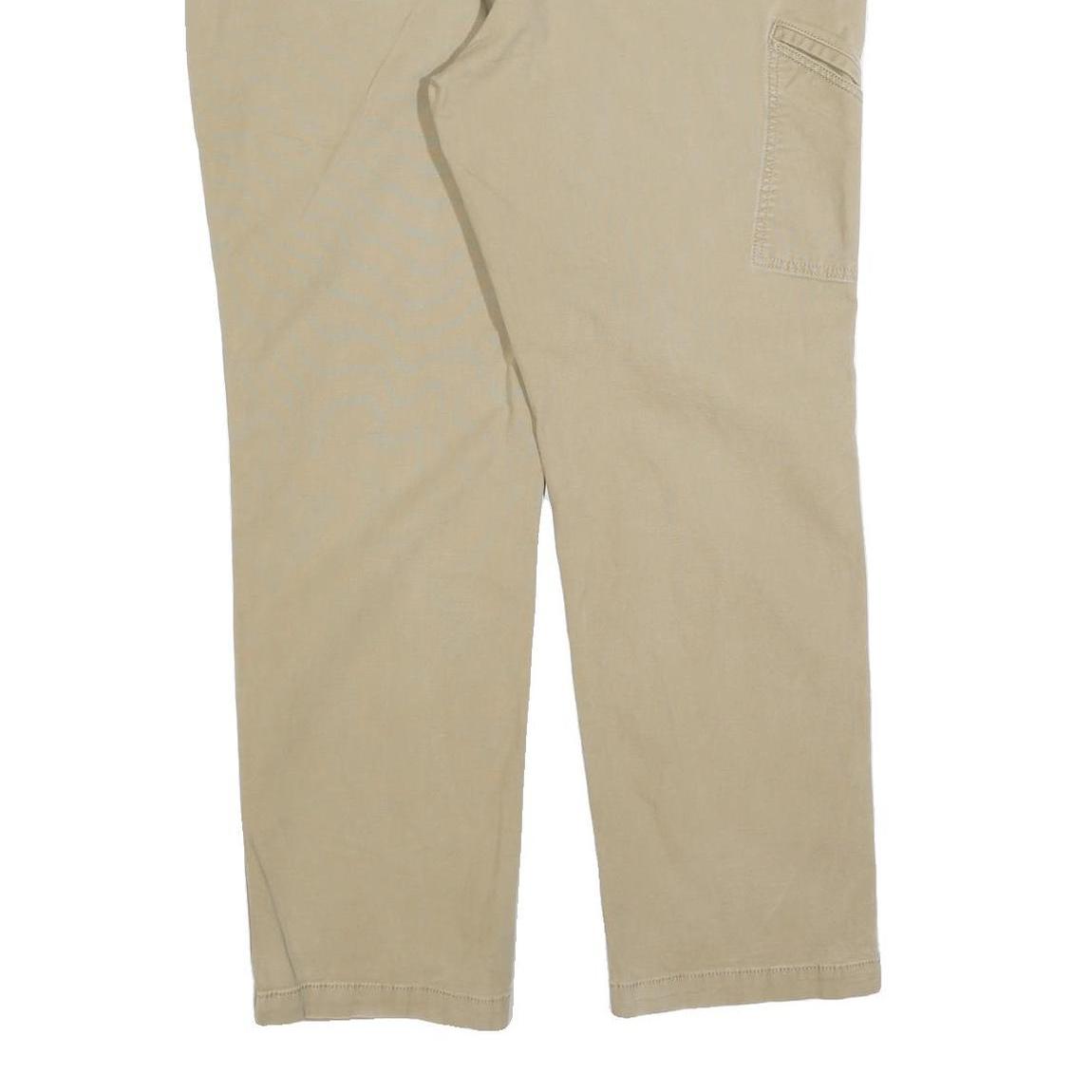 CARHARTT Mens Cotton Blend Beige Regular Fit Straight Leg Trousers W40 L32