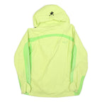 JACK WOLFSKIN Womens Yellow & Green Outdoor Jacket L Polyester Blend Zip Hooded