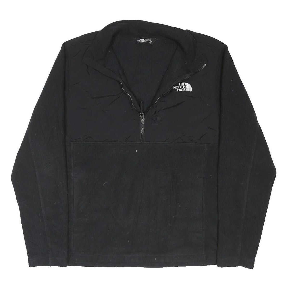 THE NORTH FACE Mens Black Pullover Outdoor Fleece Plain Round Neck Basic Knit M