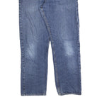 LEE Mens Regular Fit Blue Denim Jeans Cotton Blend W32 L30 Classic Zip Pocket
