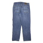 LEE Mens Regular Fit Blue Denim Jeans Cotton Blend W32 L30 Classic Zip Pocket