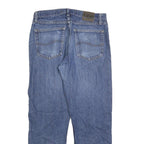 LEE Mens Regular Fit Blue Denim Jeans Cotton Blend W32 L30 Classic Zip Pocket