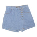 BOLERO Womens Blue Denim Mini Skirt Cotton Blend M Button Closure Casual Summer