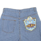 BOLERO Womens Blue Denim Mini Skirt Cotton Blend M Button Closure Casual Summer